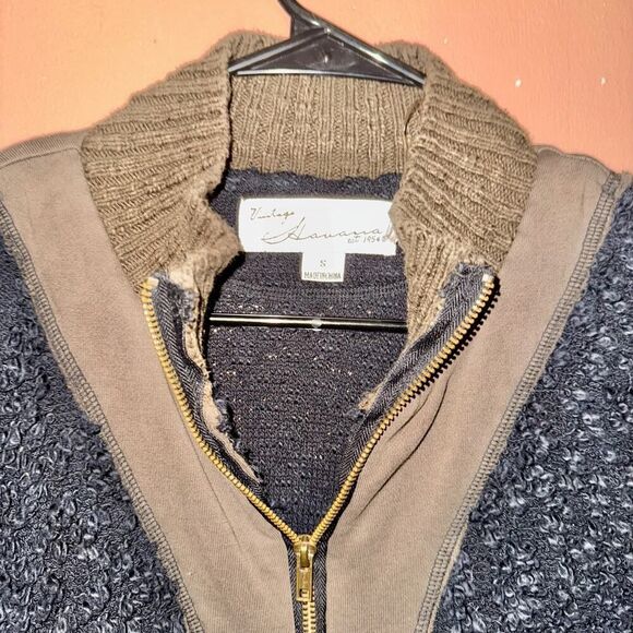 Vintage Havana Black Green Popcorn Knit Sweater - Small - Picture 2 of 8